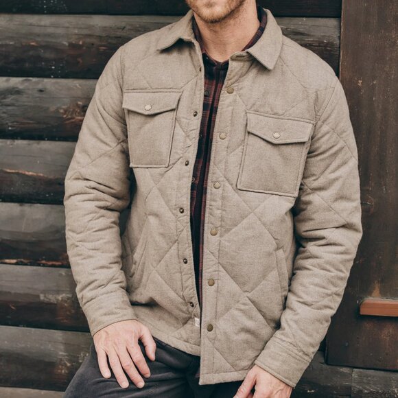 Marine Layer Other - Marine Layer Quilted Shirt Jacket in Light Taupe NWOT